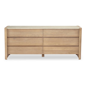 Lane 6 Drawer Dresser Natural by Moe's Home at Eve Furniture