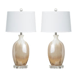 Lane Amber/Cream Table Lamp (Set of 2) by Crestview at Eve Furniture