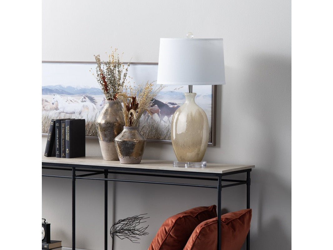 Lane Amber/Cream Table Lamp (Set of 2) by Crestview at Eve Furniture