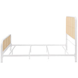 Lanewood White Polyethylene PE Rattan Upholstered Metal Eastern King Bed by Coaster at Eve Furniture
