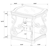 Laney Dark Merlot 2-Piece Glass Top Coffee and End Table Set by Coaster at Eve Furniture