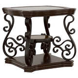 Laney Dark Merlot 2-Piece Glass Top Coffee and End Table Set by Coaster at Eve Furniture