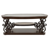 Laney Dark Merlot 2-Piece Glass Top Coffee and End Table Set by Coaster at Eve Furniture