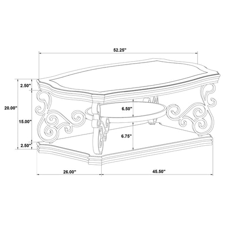 Laney Dark Merlot 3-Piece Glass Top Coffee and End Table Set by Coaster at Eve Furniture