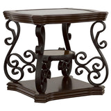 Laney Dark Merlot 3-Piece Glass Top Coffee and End Table Set by Coaster at Eve Furniture