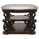 Laney Dark Merlot 3-Piece Glass Top Coffee and End Table Set by Coaster at Eve Furniture