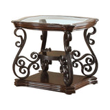 Laney Deep Merlot/Clear End Table by Coaster at Eve Furniture