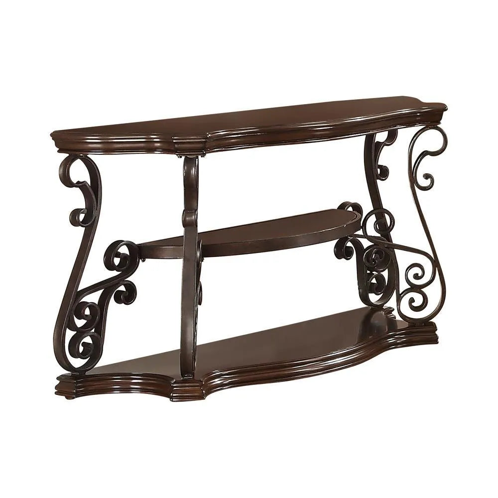 Laney Deep Merlot/Clear Sofa Table by Coaster at Eve Furniture