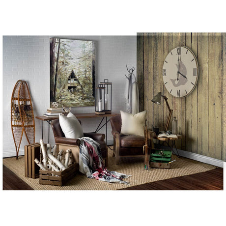 Langara Round Oversize Lakeside Wall Clock by Mercana at Eve Furniture
