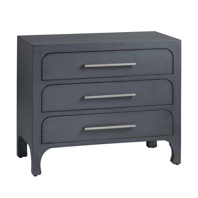 Langford Blue Three-Drawer Chest by Crestview at Eve Furniture