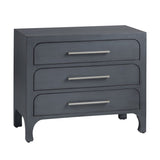 Langford Blue Three-Drawer Chest by Crestview at Eve Furniture