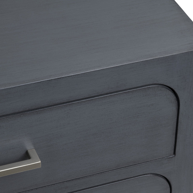 Langford Blue Three-Drawer Chest by Crestview at Eve Furniture