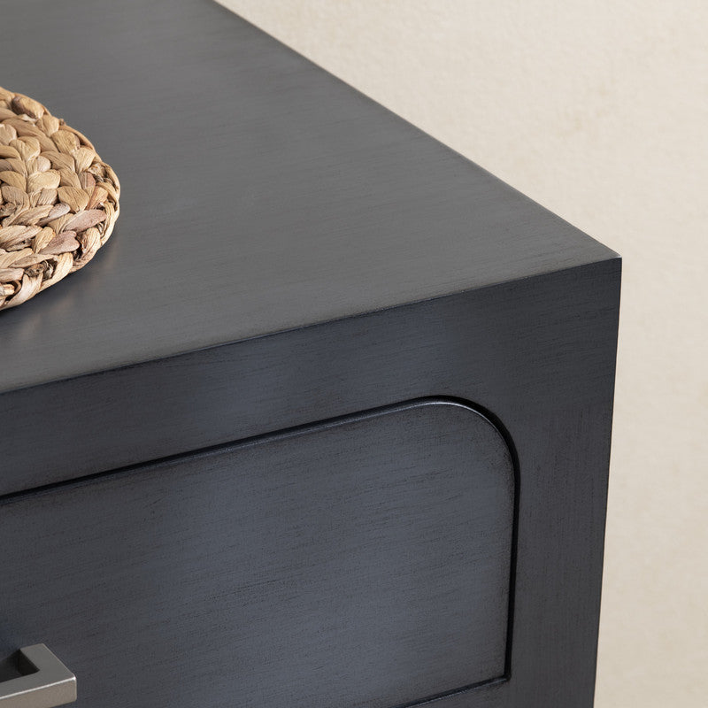 Langford Blue Three-Drawer Chest by Crestview at Eve Furniture