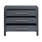 Langford Blue Three-Drawer Chest by Crestview at Eve Furniture