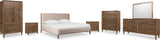 Langley Honey Wheat/Autumn Forest Upholstered California King Bed by Modus Furniture at Eve Furniture