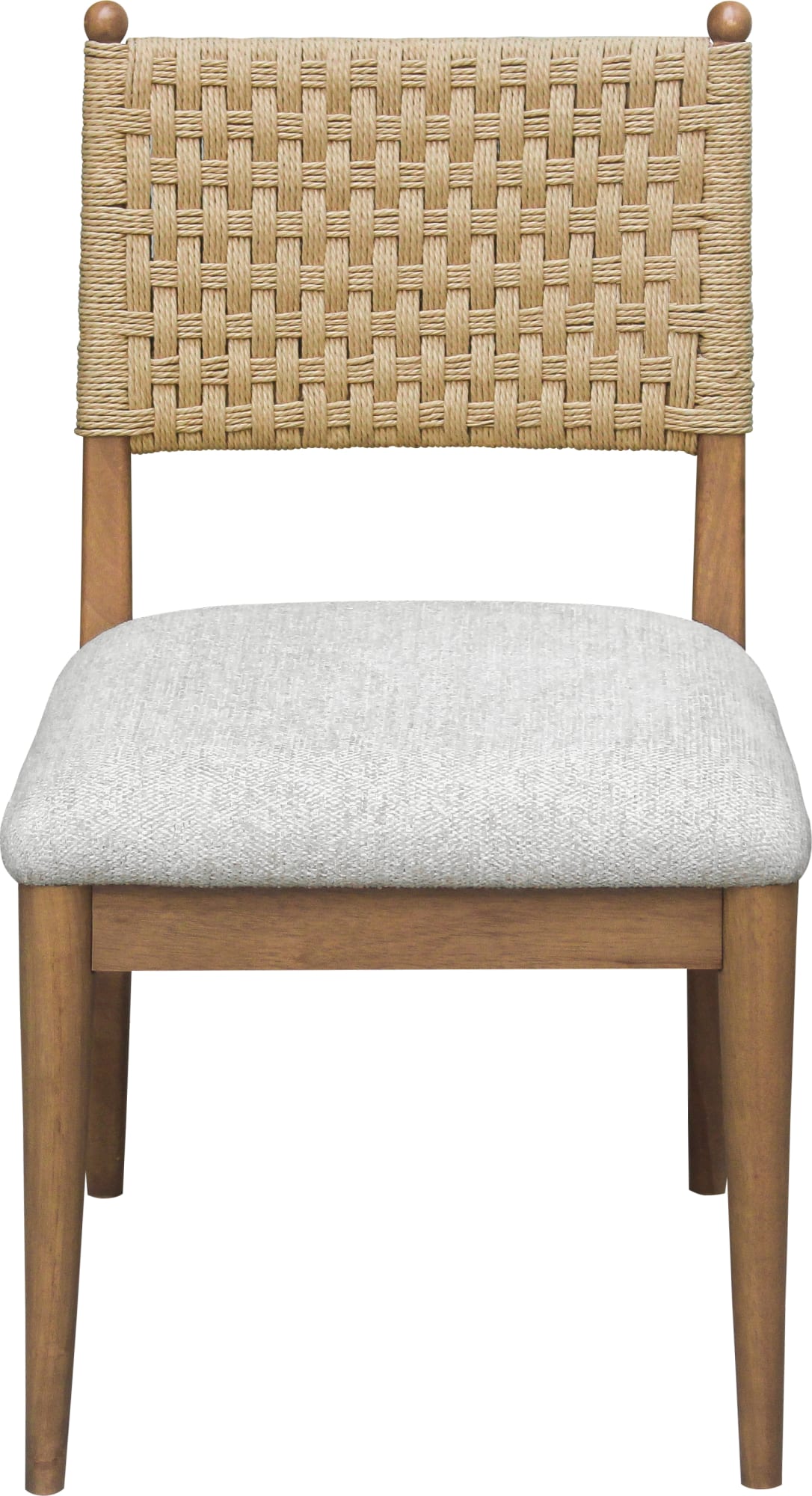 Langley Snow White/Cabin Glow Woven Back Chair (Set of 2) by Modus Furniture at Eve Furniture