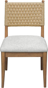 Langley Snow White/Cabin Glow Woven Back Chair (Set of 2) by Modus Furniture at Eve Furniture