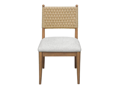 Langley Snow White/Cabin Glow Woven Back Chair (Set of 2) by Modus Furniture at Eve Furniture