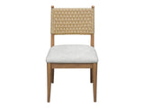 Langley Snow White/Cabin Glow Woven Back Chair (Set of 2) by Modus Furniture at Eve Furniture