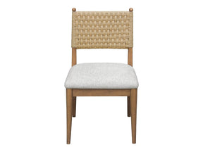 Langley Snow White/Cabin Glow Woven Back Chair (Set of 2) by Modus Furniture at Eve Furniture