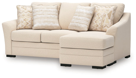 Lango Jute Queen Sofa RAF Chaise Sleeper by Ashley at Eve Furniture
