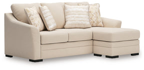 Lango Jute Queen Sofa RAF Chaise Sleeper by Ashley at Eve Furniture