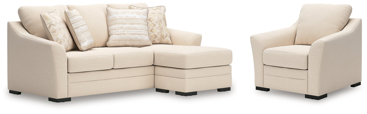 Lango Jute Sofa Chaise and Chair by Ashley at Eve Furniture