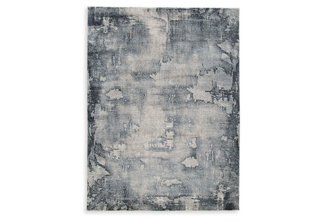 Langrich Blue/Gray/Cream Large Rug by Ashley at Eve Furniture