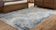 Langrich Blue/Gray/Cream Large Rug by Ashley at Eve Furniture