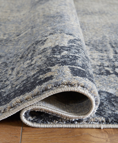 Langrich Blue/Gray/Cream Medium Rug by Ashley at Eve Furniture