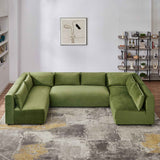 Langridge Olive Green Velvet Modular Corner Sectional Sofa by Ashcroft Furniture at Eve Furniture