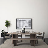 Langston Brown Faux-Leather Seat Black Iron Frame Dining Chair, Set of 2 by Mercana at Eve Furniture