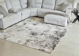 Langwell Black/Gray/White Large Rug by Ashley at Eve Furniture
