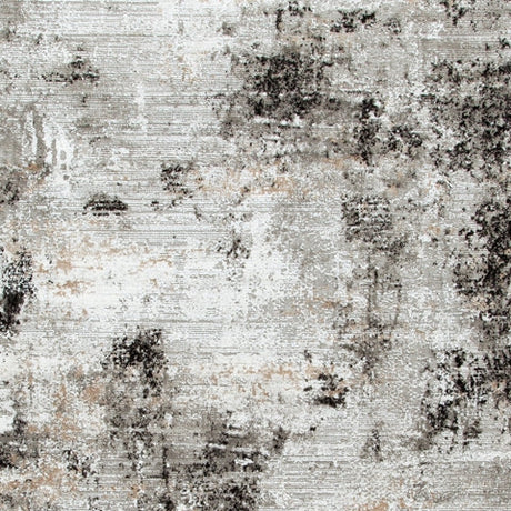 Langwell Black/Gray/White Medium Rug by Ashley at Eve Furniture