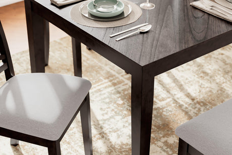 Langwest Brown Dining Table and 4 Chairs and Bench by Ashley at Eve Furniture