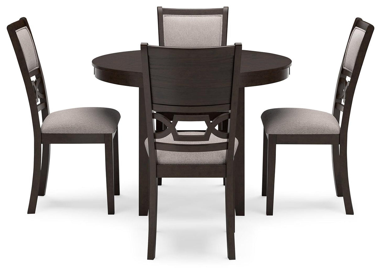 Langwest Brown Dining Table and 4 Chairs by Ashley at Eve Furniture