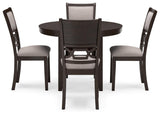Langwest Brown Dining Table and 4 Chairs by Ashley at Eve Furniture