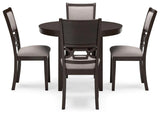 Langwest Brown Dining Table and 4 Chairs by Ashley at Eve Furniture