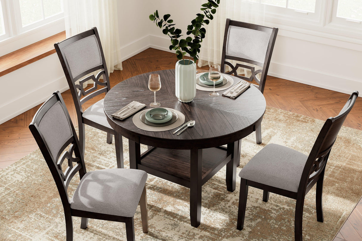 Langwest Brown Dining Table and 4 Chairs by Ashley at Eve Furniture