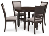 Langwest Brown Dining Table and 4 Chairs by Ashley at Eve Furniture