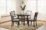 Langwest Brown Dining Table and 4 Chairs by Ashley at Eve Furniture