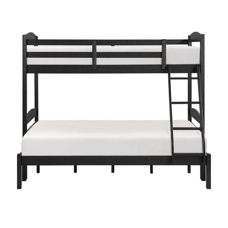 Lani Black Twin/Full Bunk Bed by Homelegance at Eve Furniture