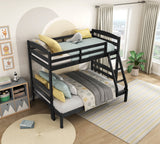 Lani Black Twin/Full Bunk Bed by Homelegance at Eve Furniture