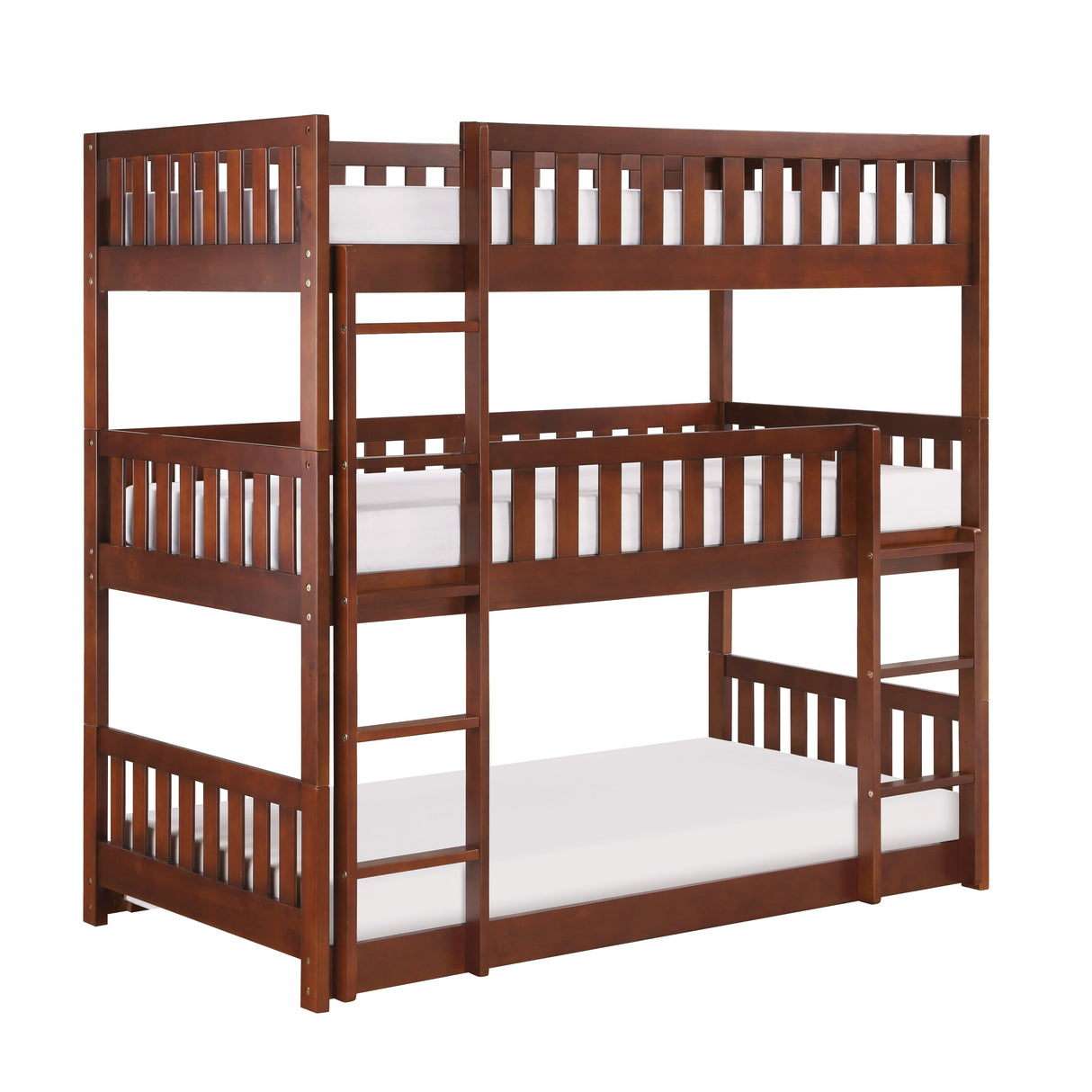 Lani Black Twin/Twin Bunk Bed by Homelegance at Eve Furniture