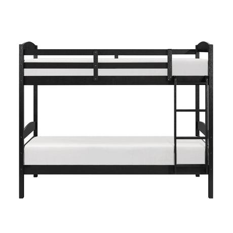 Lani Black Twin/Twin Bunk Bed by Homelegance at Eve Furniture