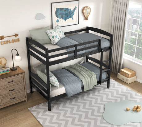 Lani Black Twin/Twin Bunk Bed by Homelegance at Eve Furniture
