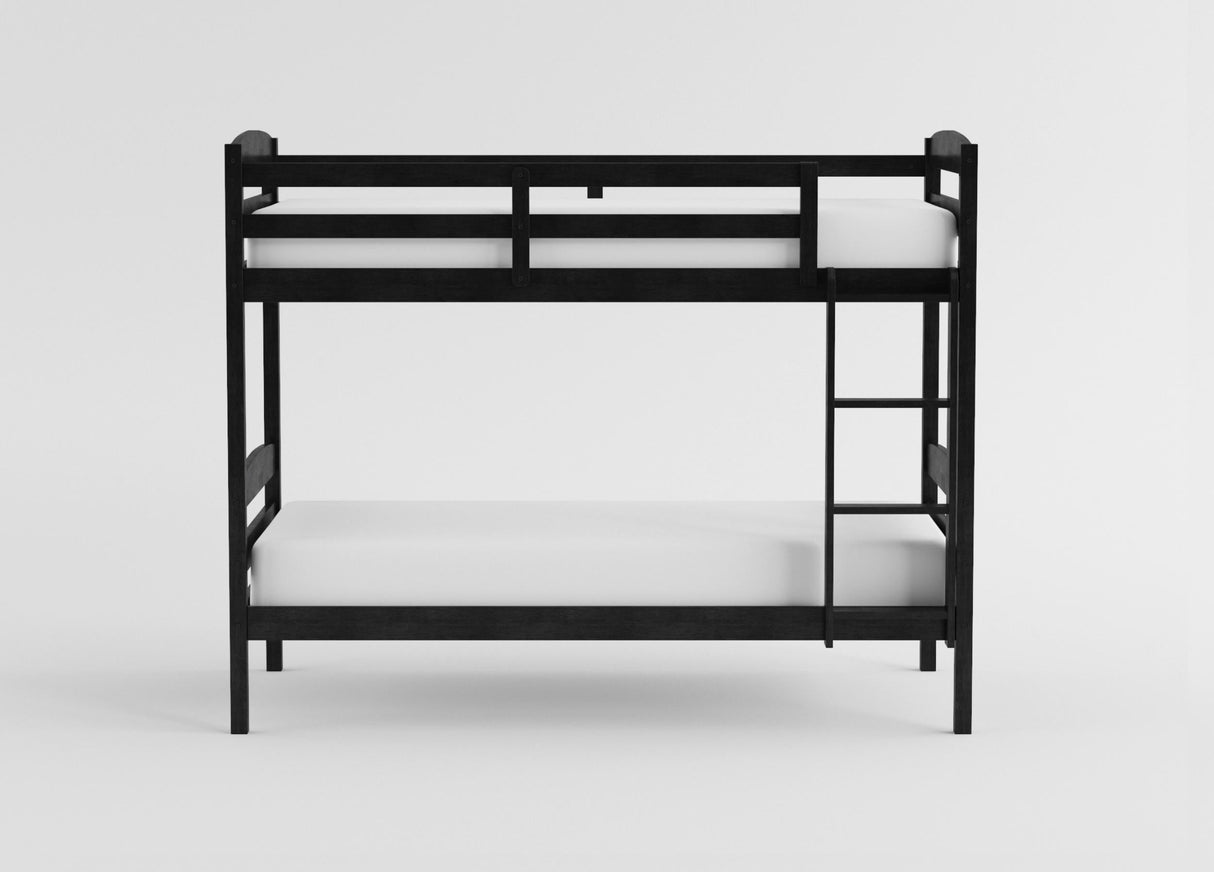 Lani Black Twin/Twin Bunk Bed by Homelegance at Eve Furniture