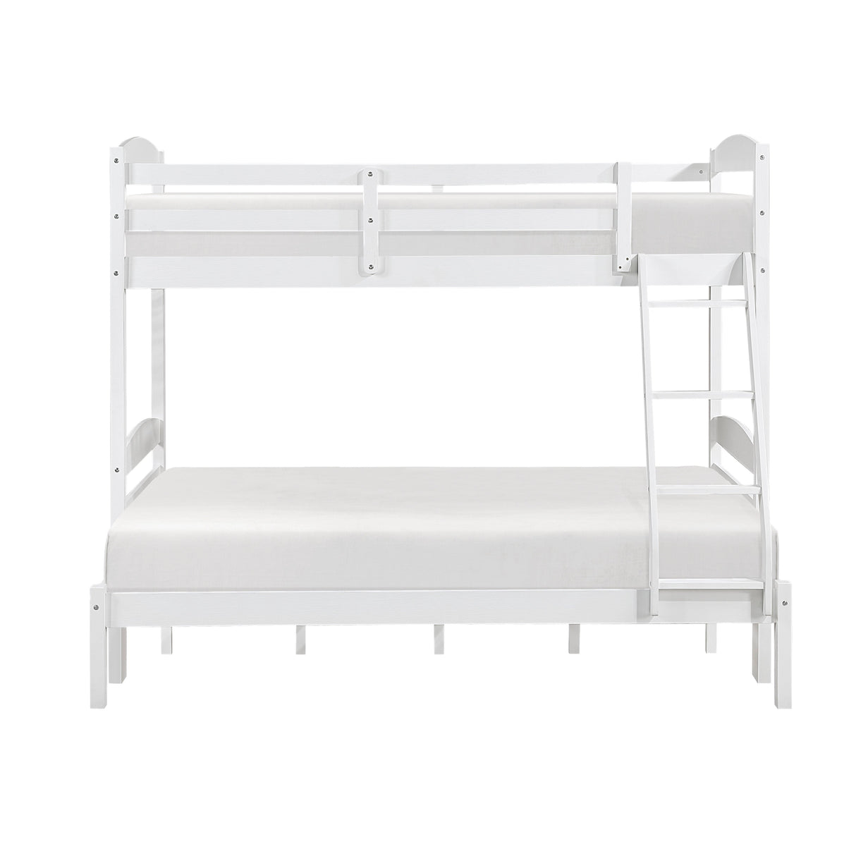 Lani White Twin/Full Bunk Bed by Homelegance at Eve Furniture