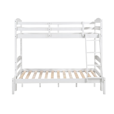Lani White Twin/Full Bunk Bed by Homelegance at Eve Furniture