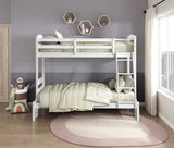 Lani White Twin/Full Bunk Bed by Homelegance at Eve Furniture